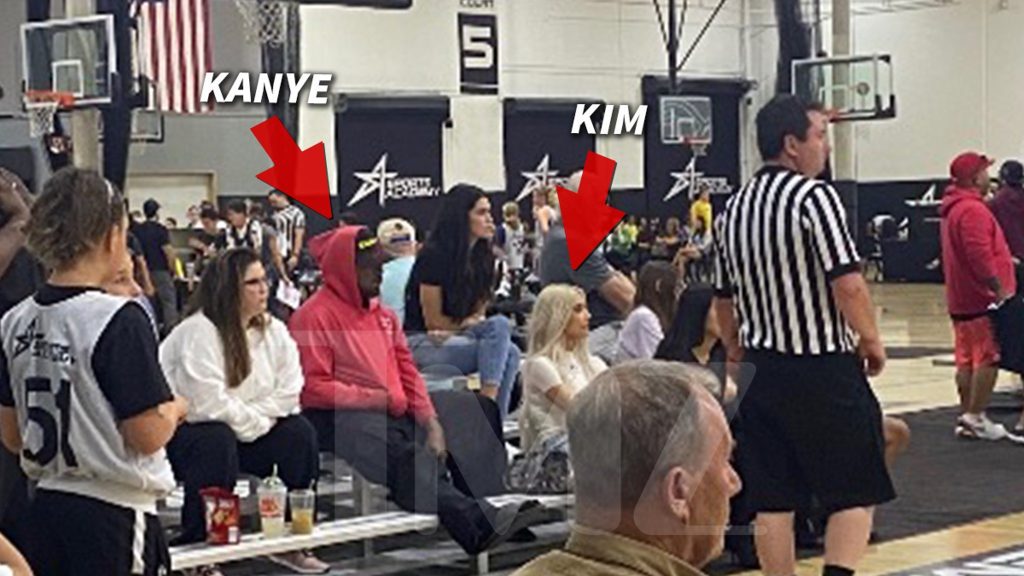 Kim Kardashian und Kanye West besuchen gemeinsam das Basketballspiel einer Tochter